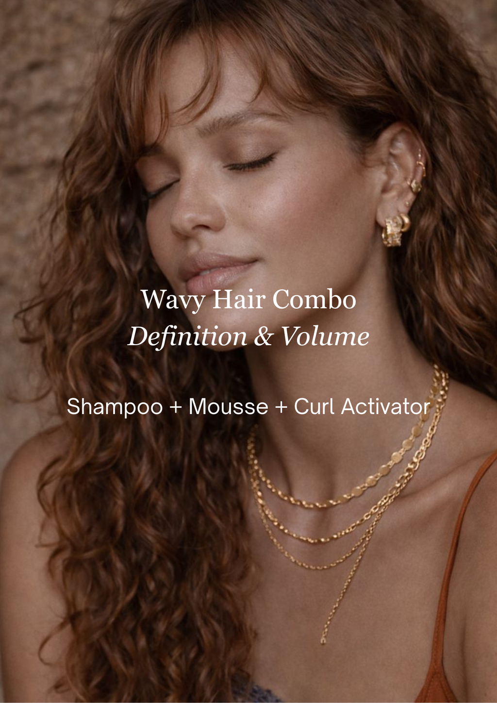 Wavy Hair Combo Haarverzorging Definition en Volume Vrouw Krullen