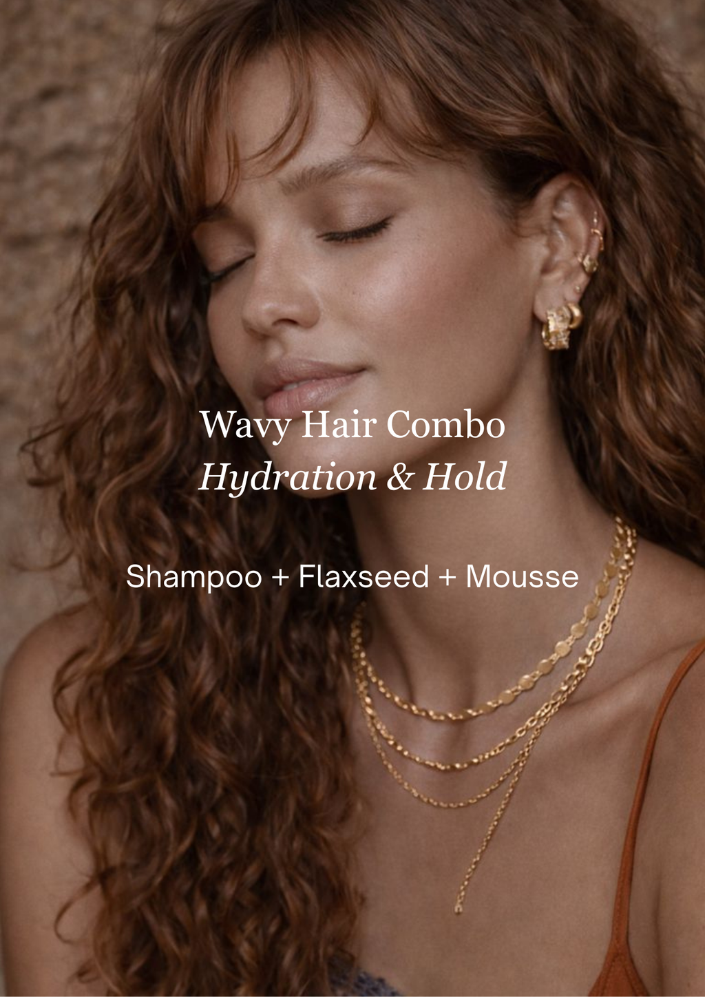 Wavy Hair Combo Myra Mooncare Haarverzorging Hydration en Hold Vrouw Krullen
