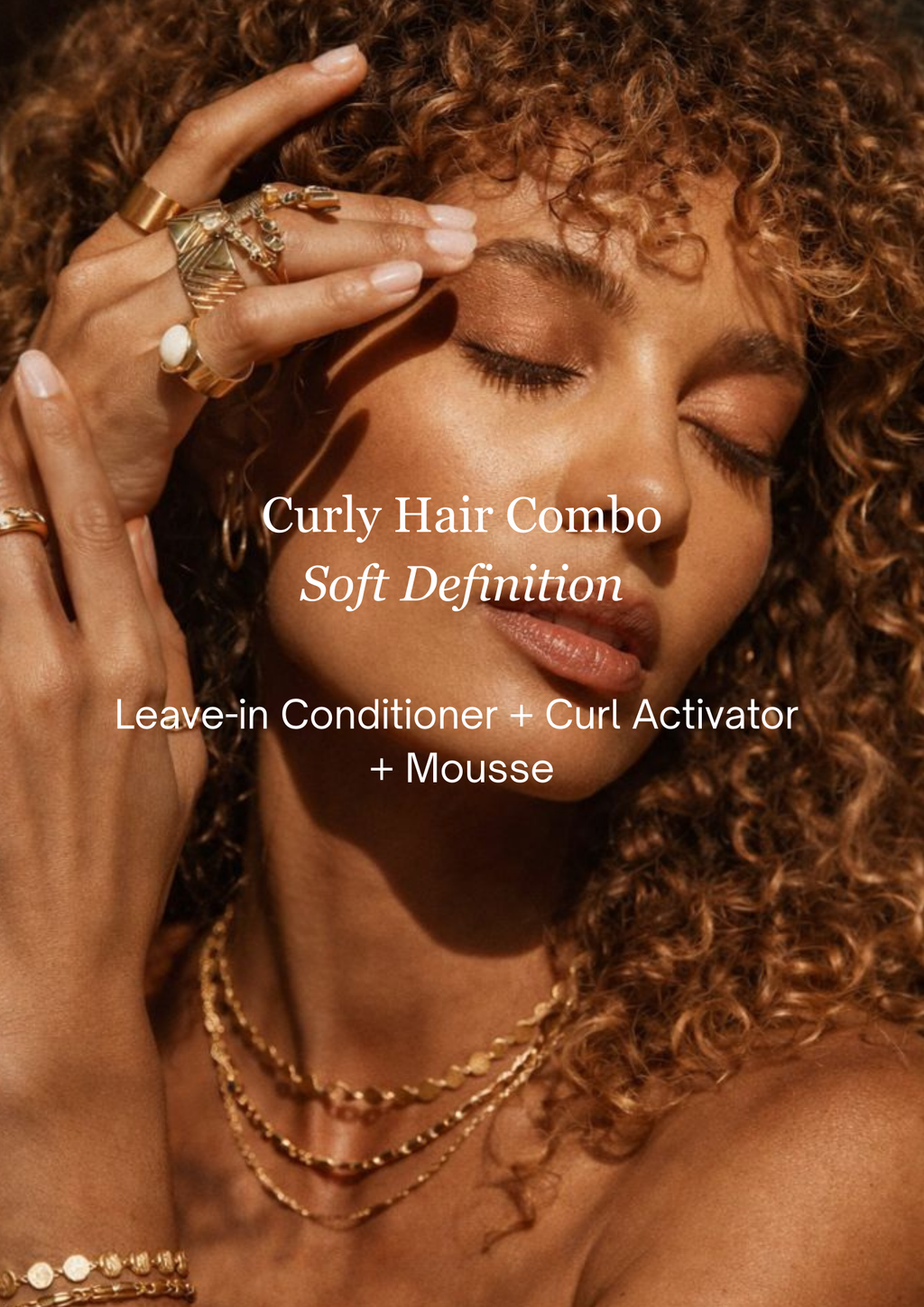 Curl Hair Combo Myra Mooncare Haarverzorging Soft Vrouw Krullen